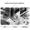 2 Pack Silicone Bathtub Drain Stopper, Square Flat Drain Cover