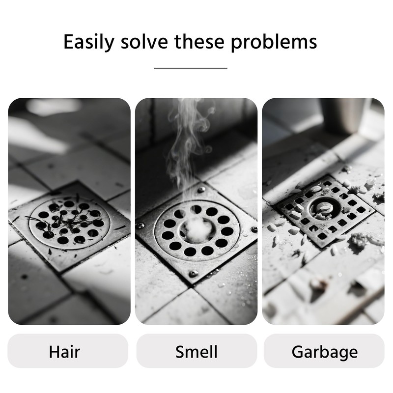 2 Pack Silicone Bathtub Drain Stopper, Square Flat Drain Cover