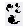 4 x 'Black Cat' Temporary Tattoos - Water Resistant, Skin-Safe,