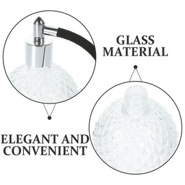 SCOLAND Vintage Perfume Spray Bottle Refillable Perfume Glass Atomizer Empty Crystal Bottle with Long Tassel (Transparent), A7872749
