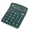 DANRONG Dark Green Desktop Calculator with Big Buttons, Dual Power