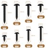 320 PCS M3 M4 Black Round Head Self Tapping Screws