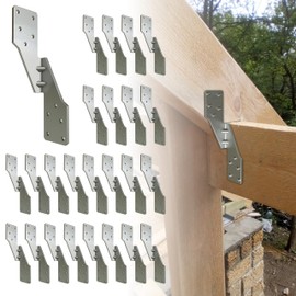 YOUYIKOO 25 Pack Hurricane Ties for Rafters,Hurricane Straps Brackets with Strong Galvanized Powder-Coated,Trusses/Rafters Tie,Hurricane Clips for Rafter,Rafter Hangers