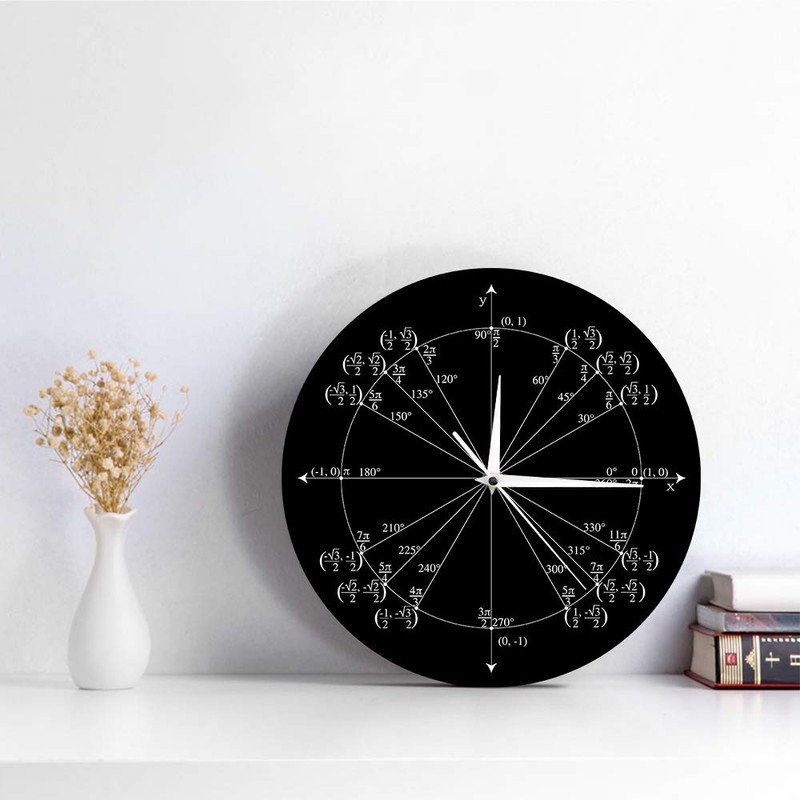 The Geeky Days Unit Circle Math Teacher Gift Wall Clock,