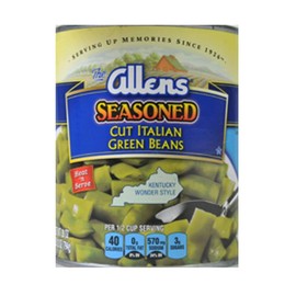 Allens Cut Italian Seasoned Kentucky Wonder Style Green Beans 28 oz (Pack of 4)