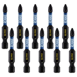 10 x Rennie Tools 50mm Long PH1 Impact Screwdriver Driver Bits Set. Magnetic Phillips No.1 Heavy Duty Impact Driver Bit Set. PH1 Bits. Hex Shank, Cross Head. Black Oxide Coated
