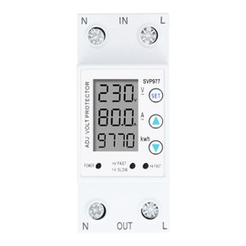 Voltage Protector Adjustable Current Power Monitoring Equipment with Backlight 230VAC 50/60Hz