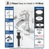 HEYMYTAP Brass Chrome Bathroom Faucet Single Handle, Bathroom Faucets One