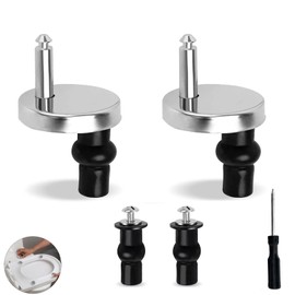 6 Pcs Universal Toilet Seat Fixings Kit, Quick Release Stainless Steel Toilet Seat Screws for WC Blind Holes, Includes Screwdriver for Easy Installation
