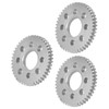 3Pcs Spur Gear 8 Holes Aluminium 4mm Thickness 14mm Centre