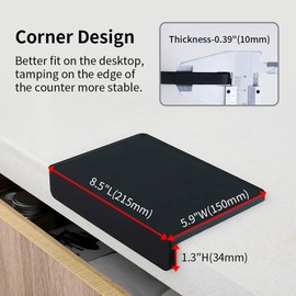 watchget Espresso Tamping Mat, Coffee Tamper Mat, Black Food Grade Silicone Pad, 8Inch X 6Inch Coffee Tamping Mat, Portafilter Mat For Barista, Upgrade Dustproof Waterproof and Heat Resistant