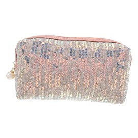 Baluue Sequin Cosmetic Bag for Women Cute Glitter Makeup Organizer Portable Toiletry Bag for Travel Ample Space for Daily Use and