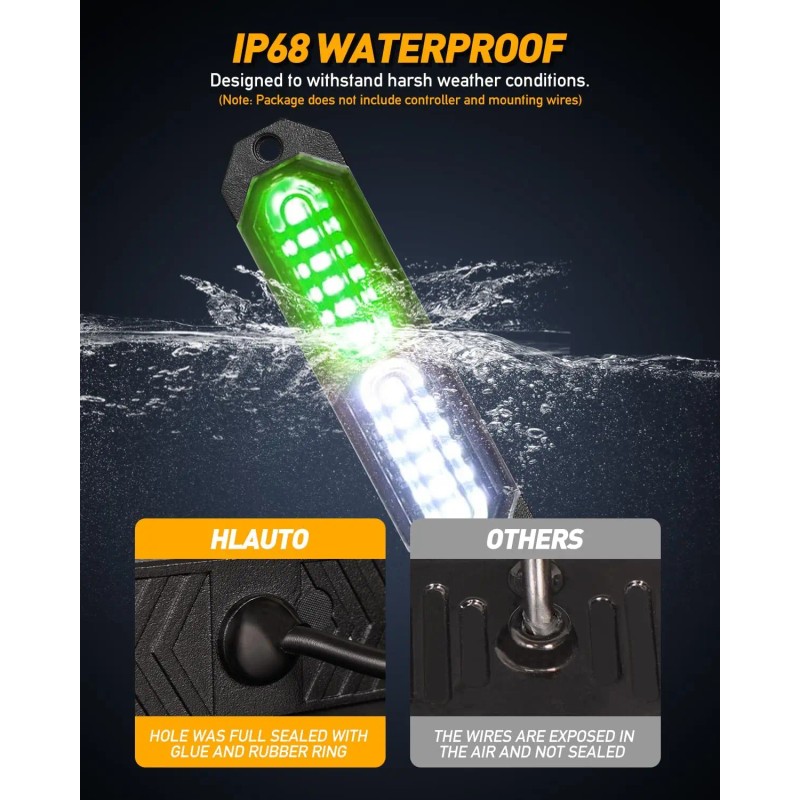 Flashing Lights Emergency Strobe Lights 8pcs 12 LED Sync Safety