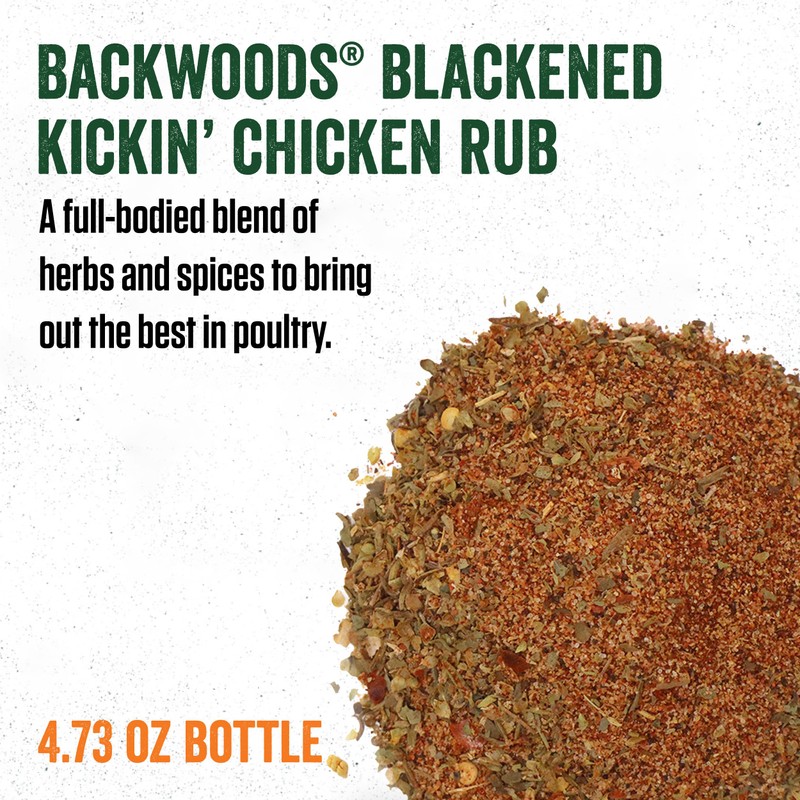 LEM Products Backwoods Blackened Kickin' Chicken Rub, All-Purpose Seasoning and