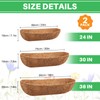 WenYa 2Pcs Hanging Basket Liner, 24 Inch Pre-formed Molded Coco