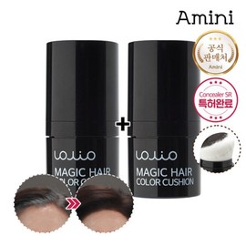 Amini Lolio 1-Second Hair Color Cushion 2 pcs (Dark Brown/Natural Brown) / 아미니 롤리오 1초 헤어컬러 쿠션2개 (다크브라운내추럴브라운)