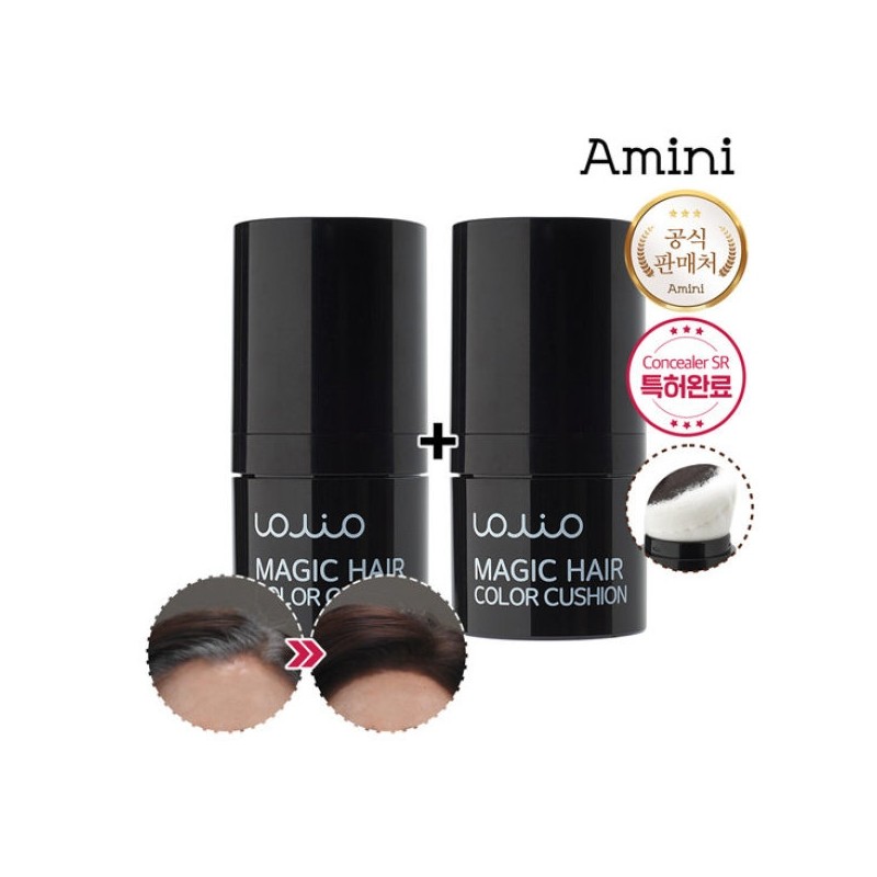 Amini Lolio 1-Second Hair Color Cushion 2 pcs (Dark Brown/Natural