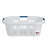 Rubbermaid Large Hip-Hugger Laundry Basket/Hamper, 1.5-Bushel, White, Stackable Storage Bin/Organizer
