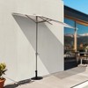 COBANA 7.5’by 4’Half Rectangular Outdoor Patio Umbrella for Patio, Balcony,