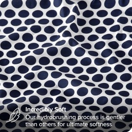 Bare Home Twin Sheet Set - 1800 Ultra-Soft Microfiber Twin Bed Sheets - Deep Pockets - Easy Fit - Extra Soft - 3 Piece Set - Bedding Sheets & Pillowcases (Twin, Pennytile - White/Midnight)