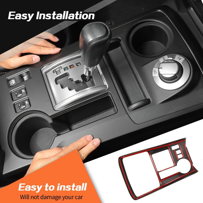 JeCar for 4Runner Interior Trim Center Console Gear Shift Panel