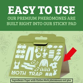 Professor Killamoth Triple Strength Clothes Moth Traps – Safe, Non-Toxic Closet Moth Prevention for Clothes & Wool – Pheromone Traps for House & Wardrobe Protection – 6 Pack