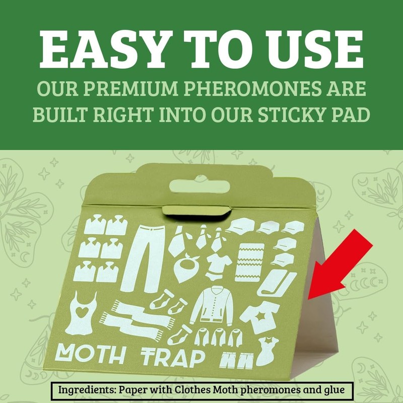 Triple Strength Clothes Moth Traps – Safe, Non-Toxic Closet Moth