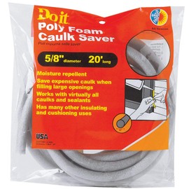 THERMWELL PRODS CO C23HDI Poly Foam Caulk Saver, 5/8" Diameter x 20' Length