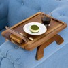 BLUEWEST Sofa Armrest Tray Table – Clip-On Folding Snack Table