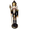 Santa's Workshop 14" Black and Gold King Nutcracker