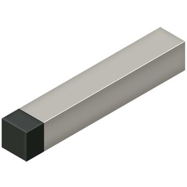 Deltana BDSS40U15 4" Modern Square Heavy Duty Door Bumper; Steel; Satin Nickel Finish