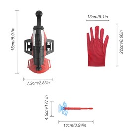 LAWAN superhéroe Launcher Glove,Kids Plastic Cosplay Glove Hero Launcher Juego de Juguetes de muñeca Gran Regalo para los fanáticos de superhéroe (Roj