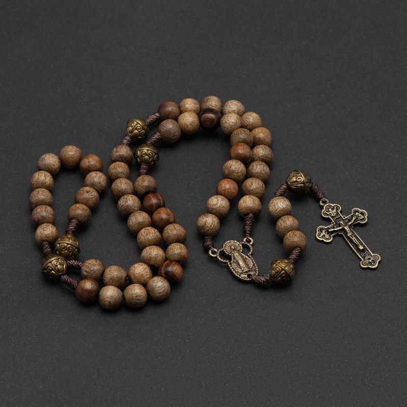 Intercession™ Our Father Sacred Handmade Solid Wood Rosary (Our Lady