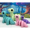 Brontosaurus Dinosaur Toy, 4 pcs 3D Printed Articulated Baby Brontosaurus
