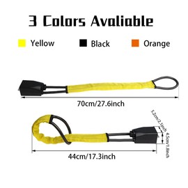 QOOWFEANIG Anti-Theft Car Seat Belt Lock,Heavy Duty Metal Anti Theft Car Device Seat Belt Chain Lock with 3 Keys (Yellow)