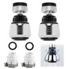 Pack of 2 Tap Strainer, 360° Tap Attachment Swivel, Aerator,