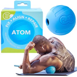RAD Atom – Extra Firm Yoga Deep Tissue Massage Ball – Myofascial Release Ball for Back Pain, Shoulders, Glutes, Hamstrings, Traps & Pecs – Trigger Point & Mobility Therapy
