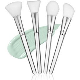 CALLARON 4piezas Brochas De Silicona Para Mascarillas Faciales Herramientas De Aplicación Precisa Para Mascarillas De Barro Y Arcilla Y Fáciles De Limpiar Para Viajes