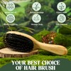 BESTOOL Hair Brush,Bamboo Handle Boar Bristle Hair Brush with Air