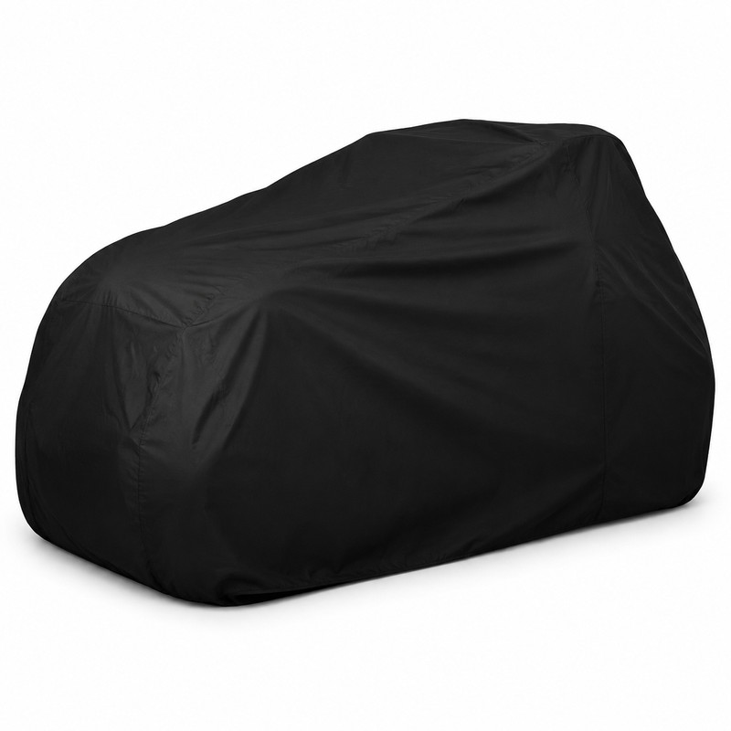 Black Lawnmower Cover for Outdoor Storage - Waterproof Anti-UV Rainproof