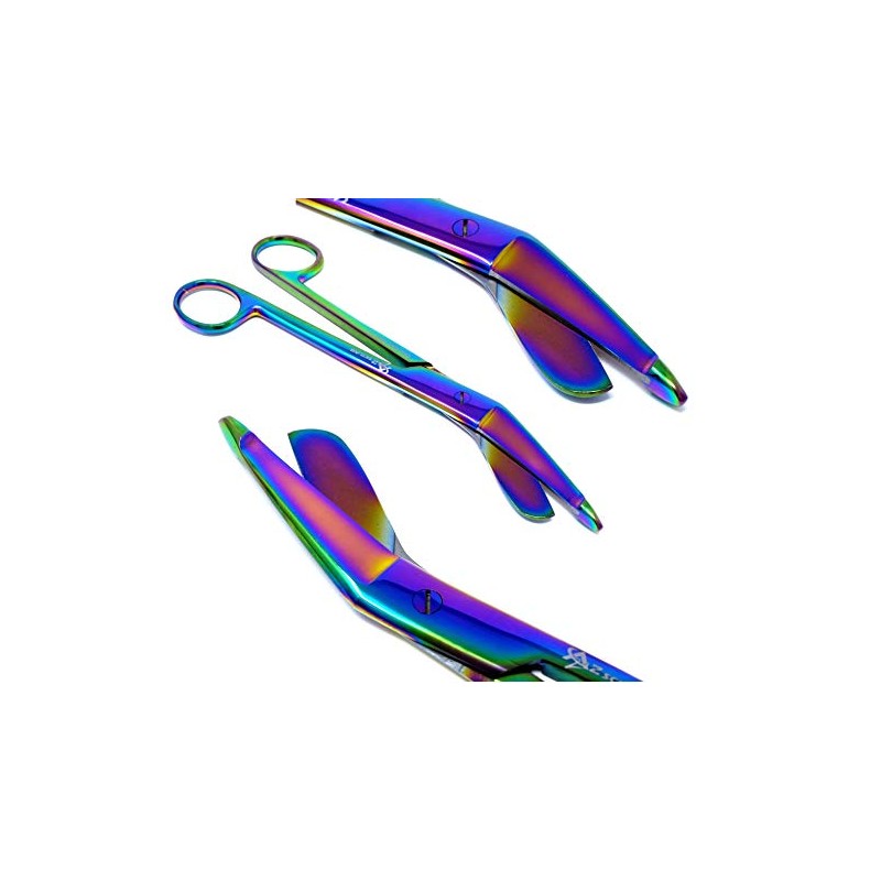 Medical and Nursing Multi Rainbow Color Bandage Scissors 7.25" (18.4