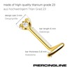 PIERCINGLINE titanium nose piercing with set star crystal in 4