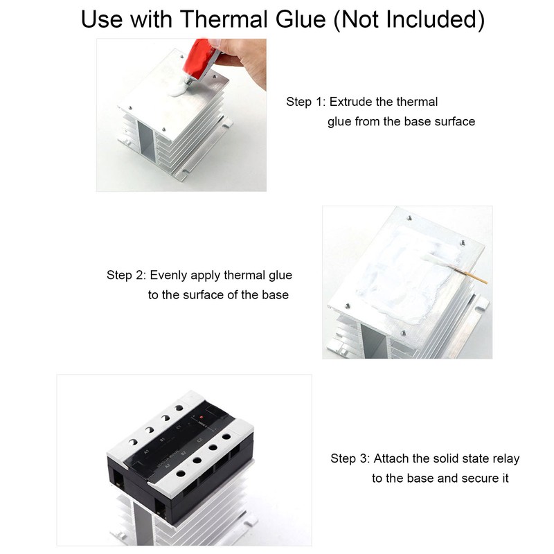 Solid State Relay Heat Sink Single Phase SSR Heatsink Aluminum