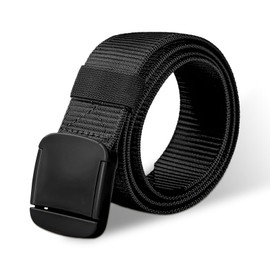 Lovarma Travel Money Belt Secret Compartment Money Hideaway for Business Trip Jogging Outdoor Working Cashsafe Anti-Theft Wallet Non-Metal Buckle Gift for Fathers Dad Men Boyfriend, Black, Medium