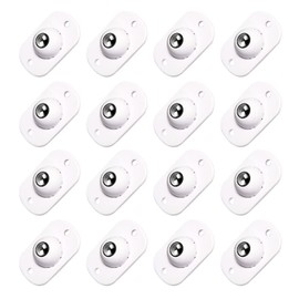 Pack of 16 Mini Ball Bearings Stainless Steel White Glued Universal Castors Quiet Moving Ball Castors Quiet Wheels for Glued Furniture