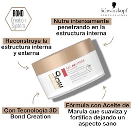 BLOND ME - All Blondes Mascarilla Enriquecida 200 ml, para Todo Tipo de Cabellos Rubios, con Tecnología 3D Bond Creation y el Complejo Cashmere Protein, Nutre en Profundidad, Aporta Suavidad y Fuerza