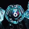 ORUZA 7 PCS Dragon Eye Dice Liquid Core DND Dice