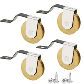 Augenweide 1 Inch Sliding Screen Door Rollers 4 Pack – Metal Tension Spring Wheels Replacement for B638 B687 B639 B756