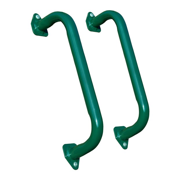 Gorilla Playsets 08-0001-Pair Safety Handles for Swing Set and Playhouse Pair of 16" Metal Handles, Green
