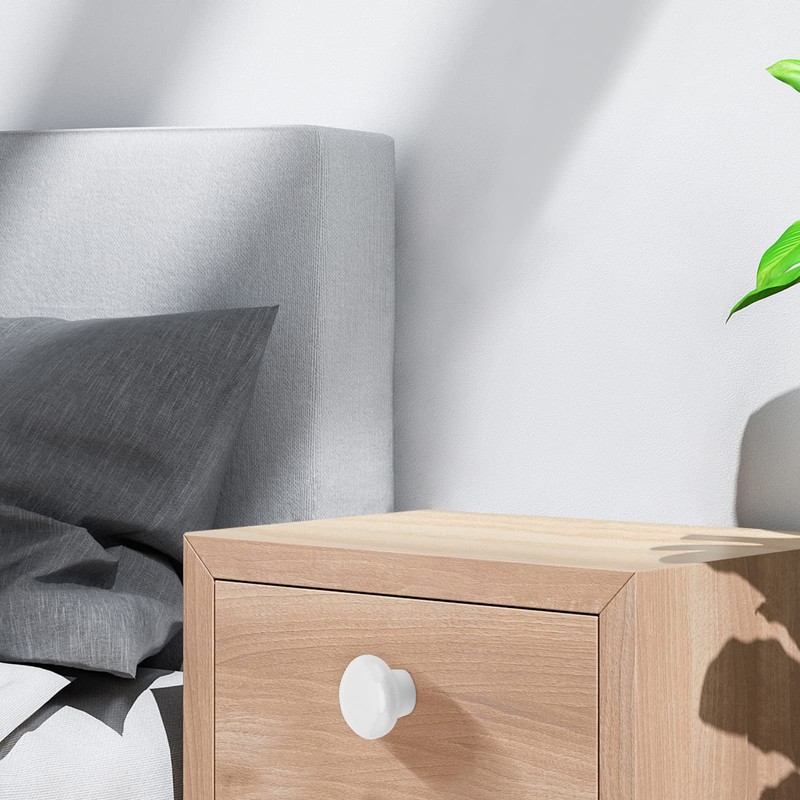 NINGWAAN 30 Pack White Door Cabinet Knobs, Ceramic Dresser Drawer